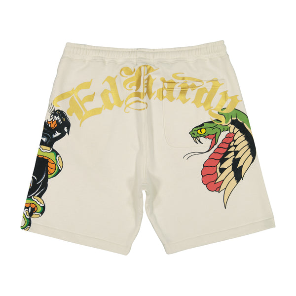 Ed Hardy Panther Skull Fleece Short