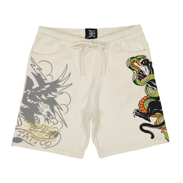 ed hardy Panther Skull Fleece Short