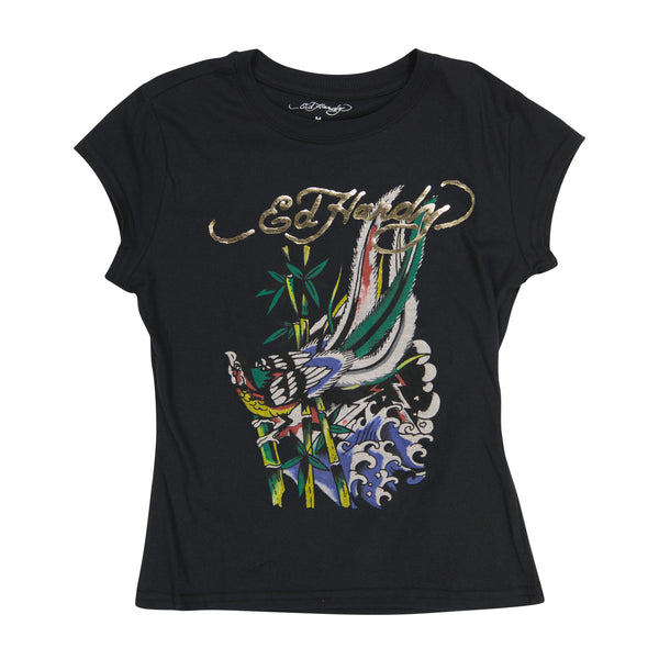 ed hardy Peacock Cap Sleeve Tee