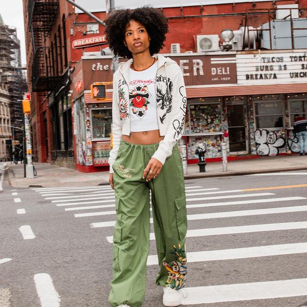 Ed Hardy Peacock Poplin Cargo Pants