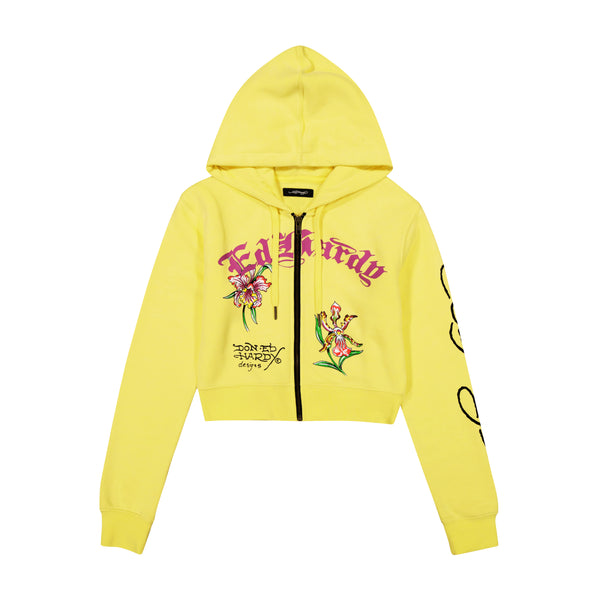 ed hardy Phoenix Cropped Hoodie