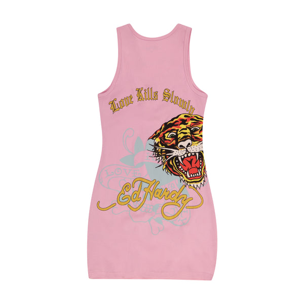 Ed Hardy Retro Flash Rib Tank Dress