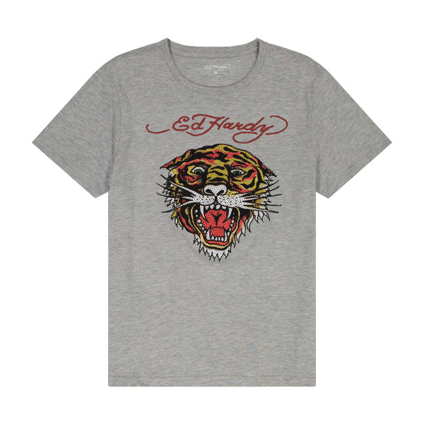 ed hardy Rhinestone Tiger Tee