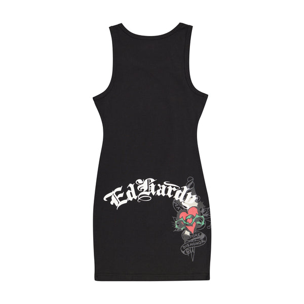 Ed Hardy Sacred Heart Rib Tank Dress