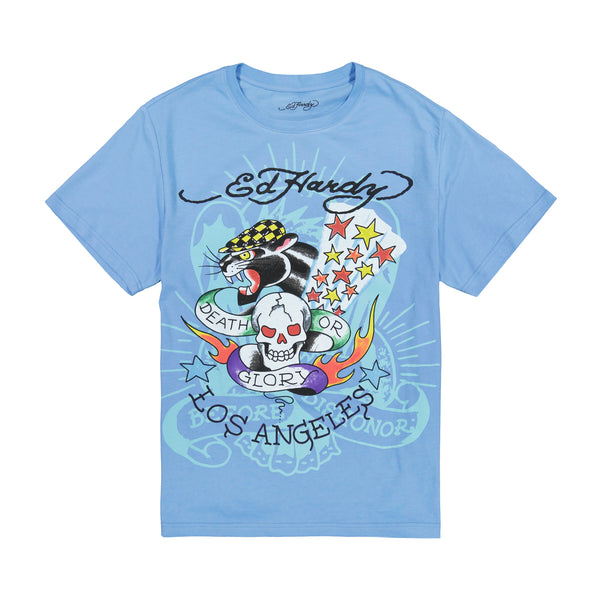 ed hardy Skull Panther Throwback Graphic Tee