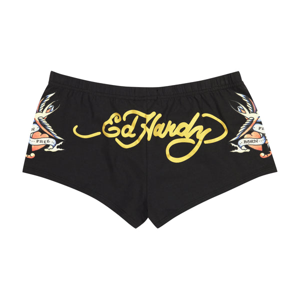 Ed Hardy Swallow Booty Biker Shorts