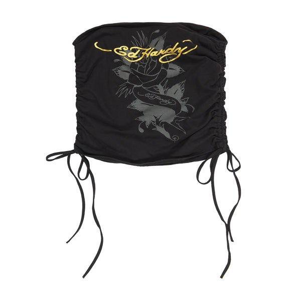 Ed Hardy Swallow Gathered Tube Top