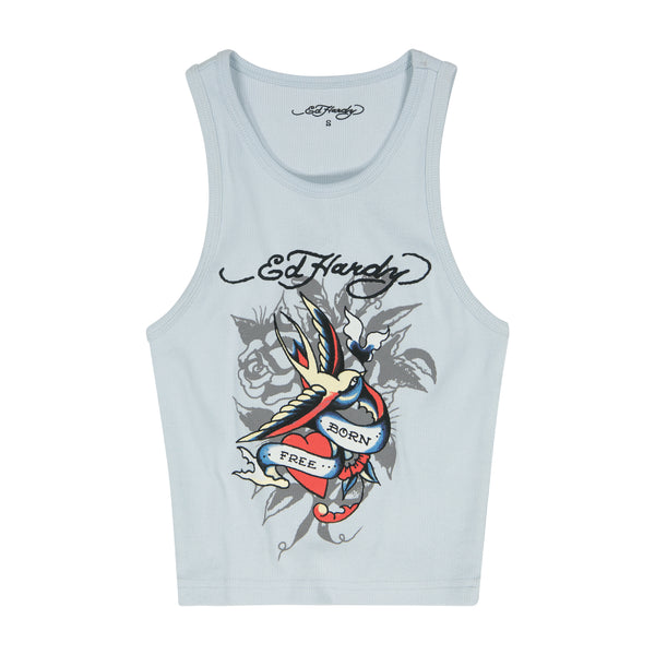 ed hardy Swallow Rib Tank Top