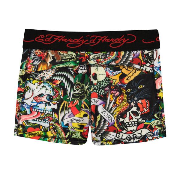 ed hardy Tattoo Collage Sport Short