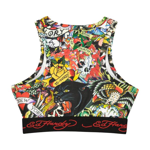 Ed Hardy Tattoo Collage Sport Tank