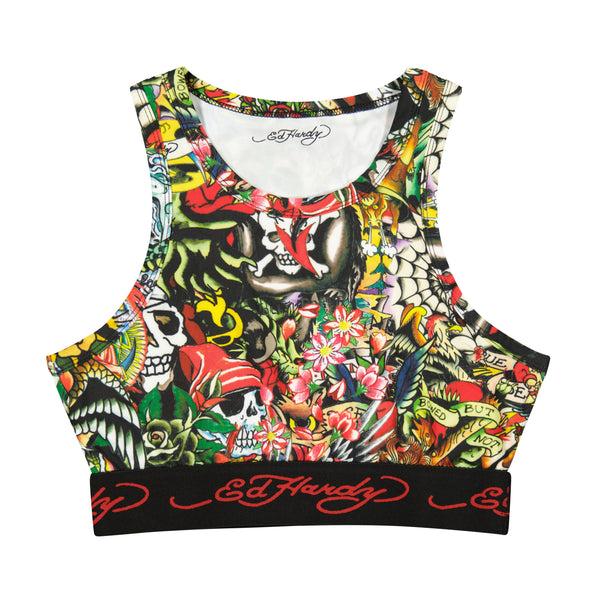ed hardy Tattoo Collage Sport Tank