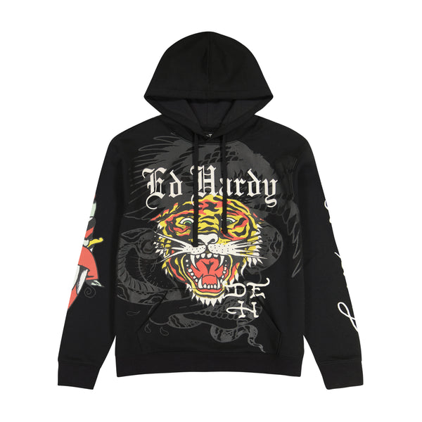 ed hardy Tiger Dagger Hoodie