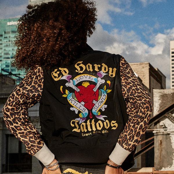 Ed Hardy Tiger Dagger Souvenir Jacket