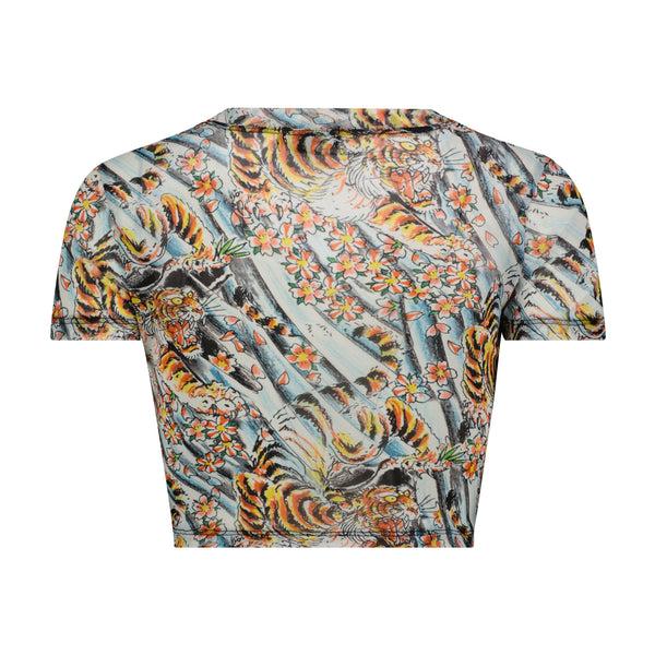 Ed Hardy Tiger Print Mesh Shirt