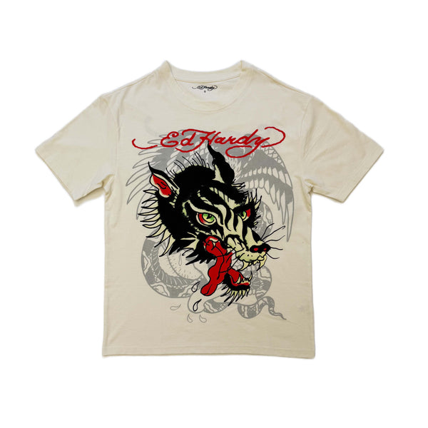 ed hardy Wolf Head Boxy Vintage Wash Tee