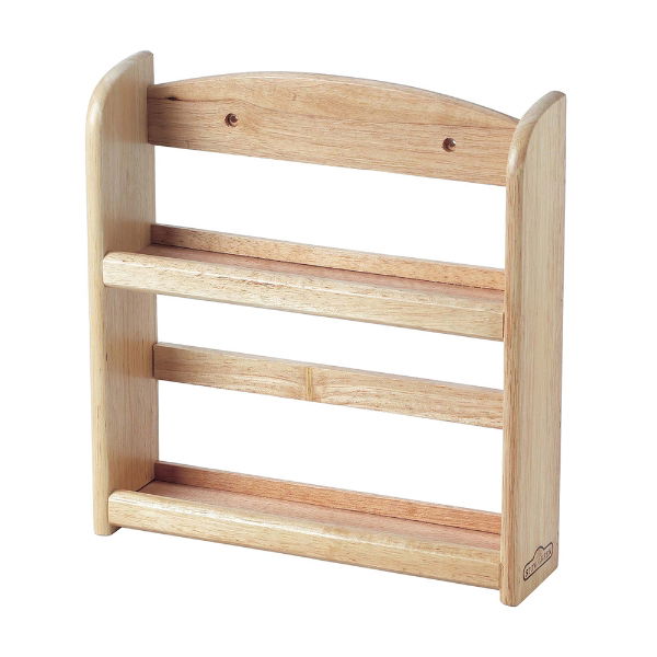 eddingtons 2 TIER BEECHWOOD EMPTY SPICE RACK 30 X 25CM