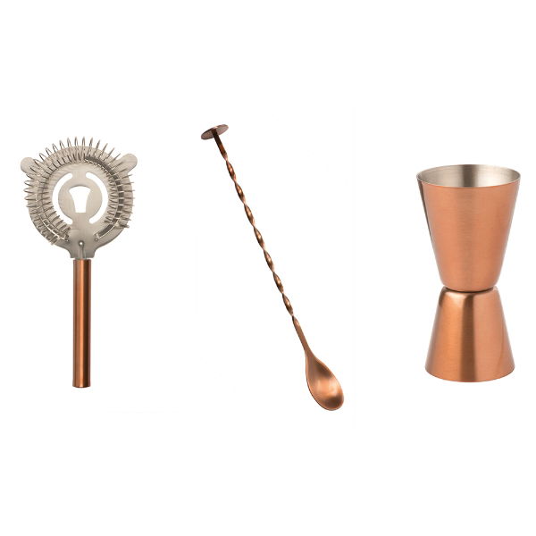 eddingtons 3-PIECE CLASSIC COCKTAIL KIT - COPPER PLATED