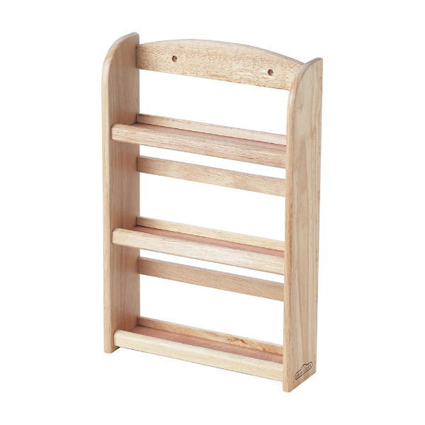eddingtons 3 TIER BEECHWOOD EMPTY SPICE RACK 44 X 25CM