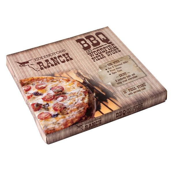 Eddingtons BBQ PIZZA STONE 13 INCH WITH CHROME STAND