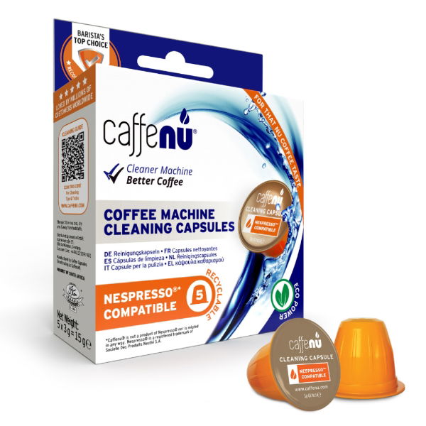 eddingtons CAFFE NU COFFEE MACHINE CLEANING CAPSULES 5 x 3g