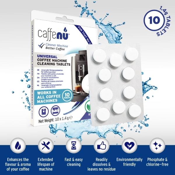 Eddingtons CAFFE NU COFFEE MACHINE CLEANING TABLETS 10 X 1.4G