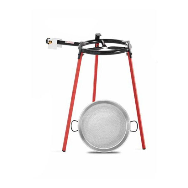 eddingtons CARBON STEEL PAN 38CM SINGLE GAS RING & TRIPOD