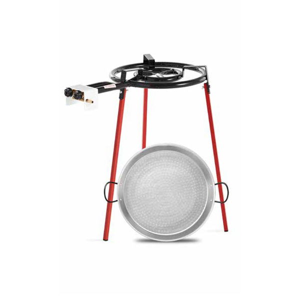 eddingtons CARBON STEEL PAN 46CM SINGLE GAS RING & TRIPOD