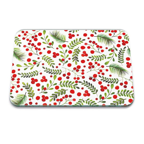 eddingtons CHRISTMAS BERRIES LARGE CLEAR WORKTOP PROTECTOR