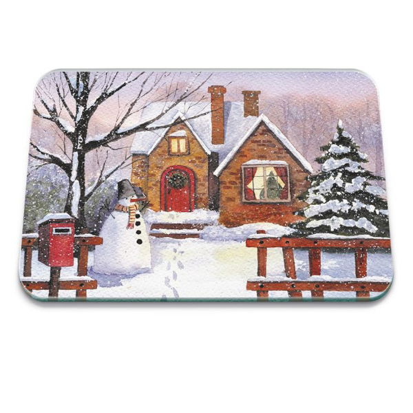 eddingtons CHRISTMAS COTTAGE TEXTURED MEDIUM WORKTOP PROTECTOR
