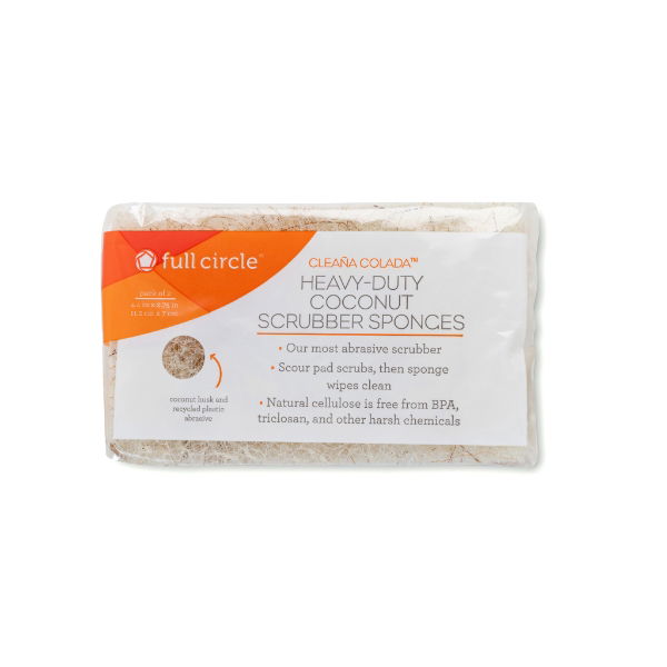 eddingtons CLEANA COLADA SET OF 2 COCONUT FIBRE SCRUBBERS