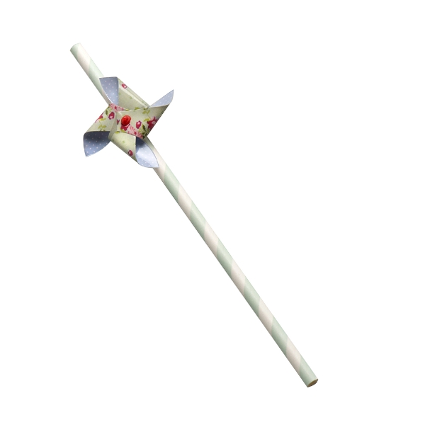 Eddingtons COUNTRY FAYRE ROTATING PAPER WINDMILL STRAWS SET OF 12