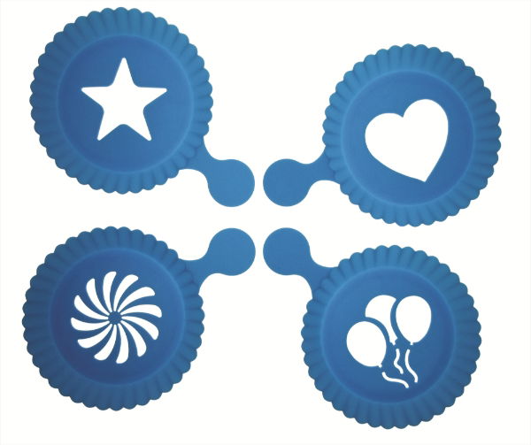 eddingtons CUP CAKE STENCILS (4 IN POUCH) IN CDU OF 24