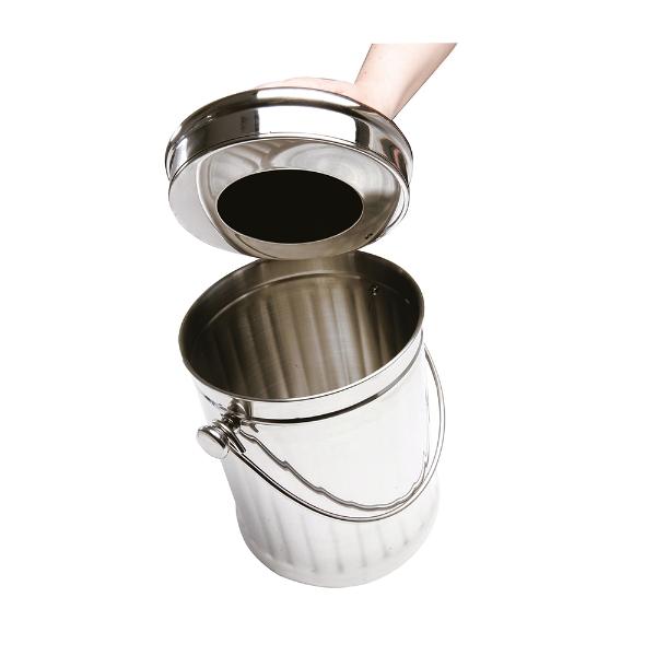 Eddingtons DELUXE STAINLESS STEEL FOOD WASTE & COMPOST PAIL 4.4L