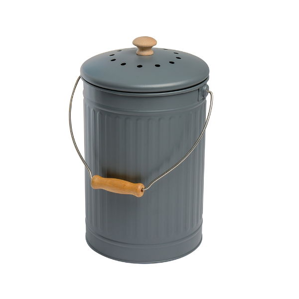 eddingtons 7 LITRE FOOD WASTE & COMPOST PAIL SLATE