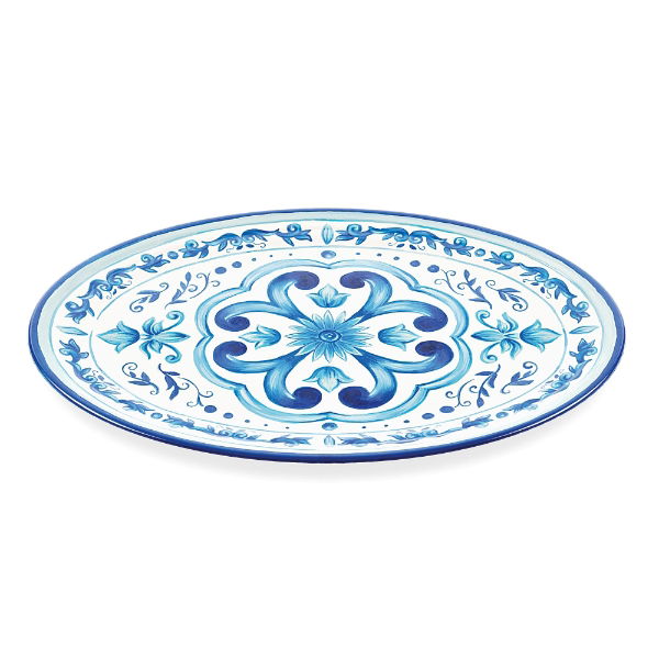 eddingtons BLUES LARGE SERVING TRAY 50CM X 36CM