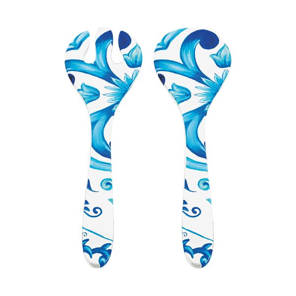 eddingtons # BLUES SET OF 2 SALAD SERVERS 28CM