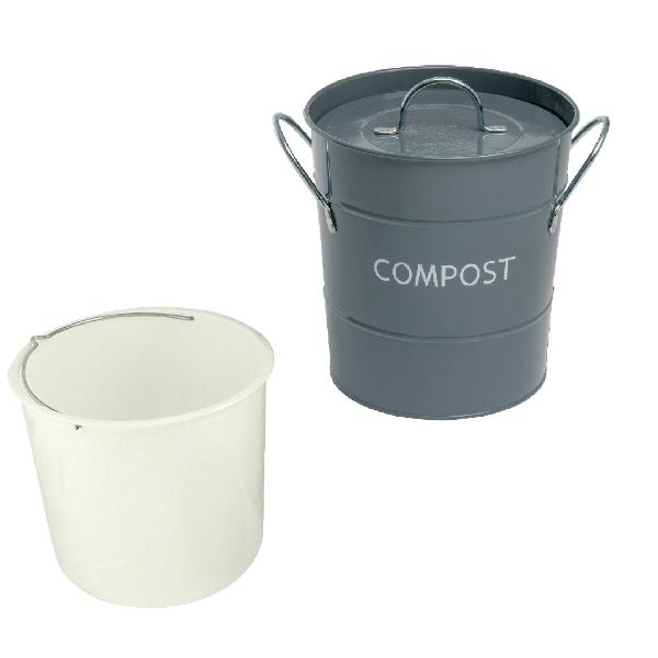 Eddingtons COMPOST PAIL GREY 22CM DIA