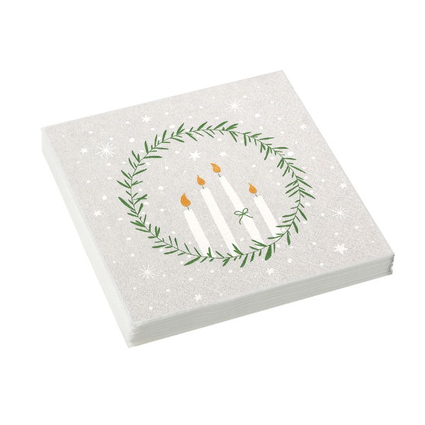 eddingtons DELICATE WREATH PAPER NAPKINS 33 X 33CM