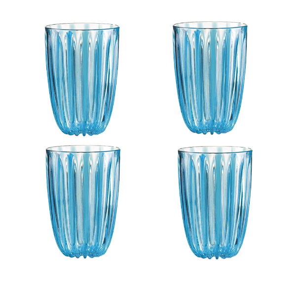 eddingtons DOLCE VITA TURQUOISE SET OF 4 TUMBLERS