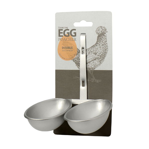 eddingtons DOUBLE SILVER EGG POACHER