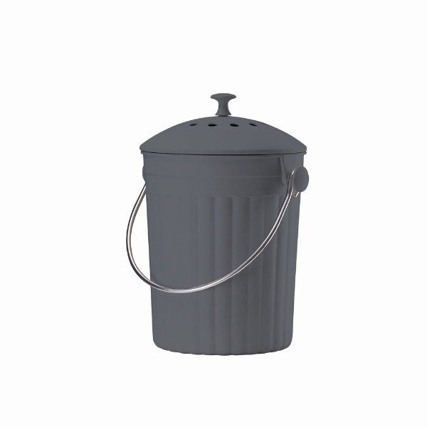 eddingtons ECO COMPOST PAIL SLATE - BAMBOO FIBRE