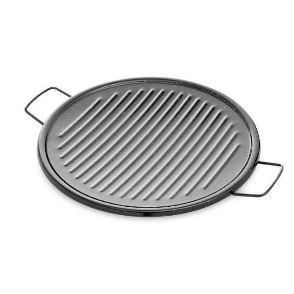 eddingtons ENAMEL COATED RIDGED GRILL PAN 36CM