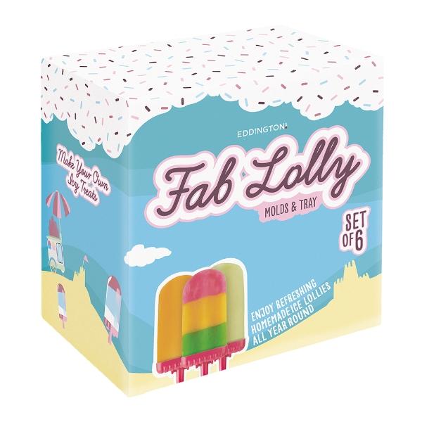 Eddingtons FAB ICE LOLLY MOULD SET OF 6