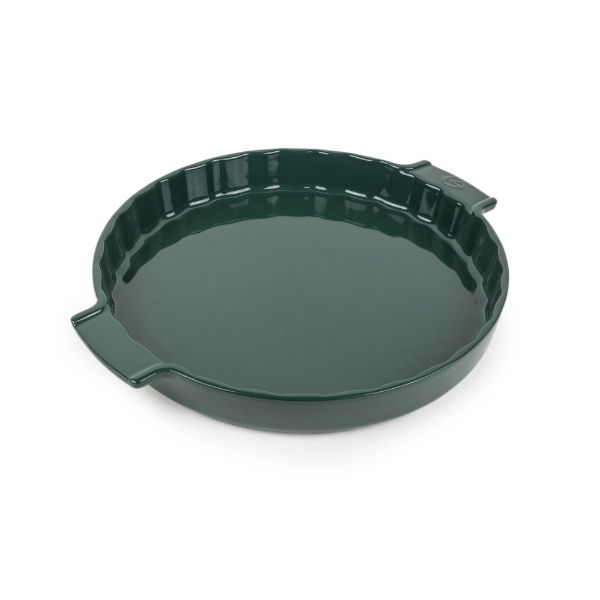 eddingtons FOREST GREEN CERAMIC TART DISH 30CM