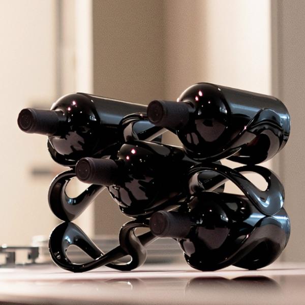 Eddingtons GUZZINI CUVEE BLACK 5 BOTTLE WINE RACK