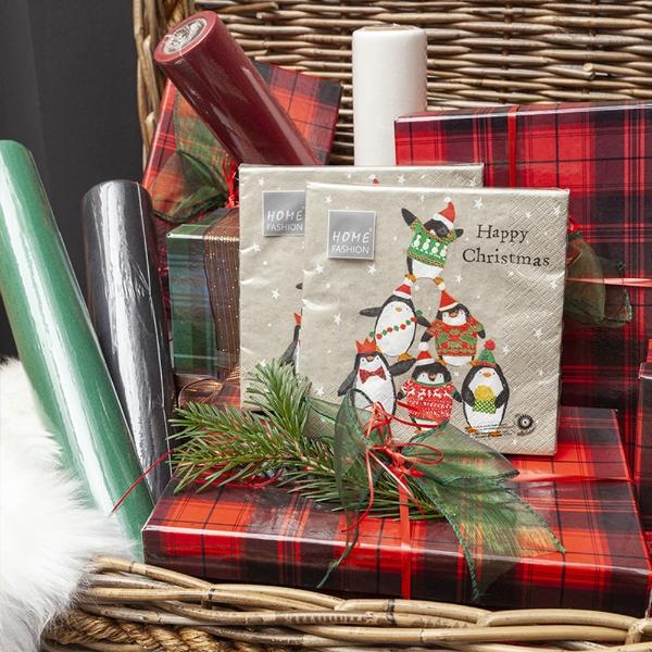 Eddingtons HAPPY PENGUINS PAPER NAPKINS 33 X 33CM