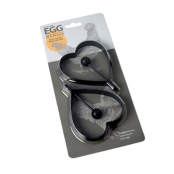 eddingtons HEART SHAPED EGG RINGS SET OF 2