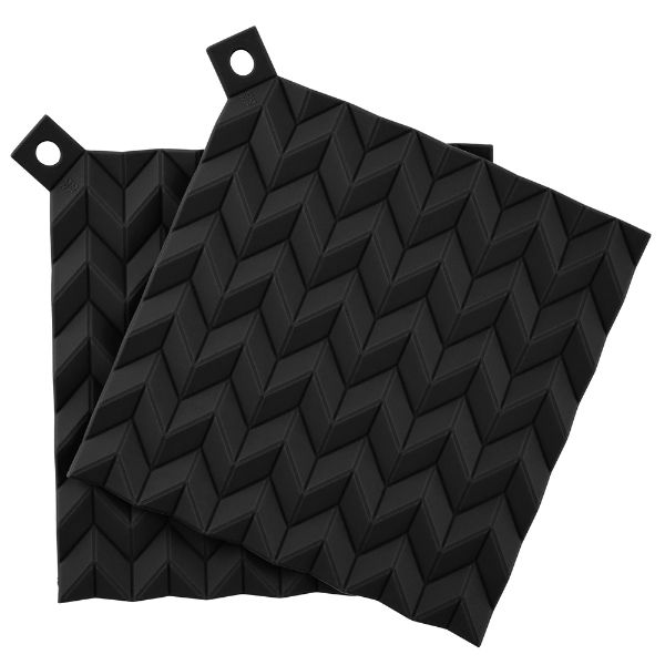 eddingtons HOLD ON POT HOLDERS 2 PCS BLACK