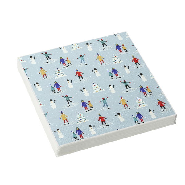 eddingtons ICE SKATING PAPER NAPKINS 33 X 33CM