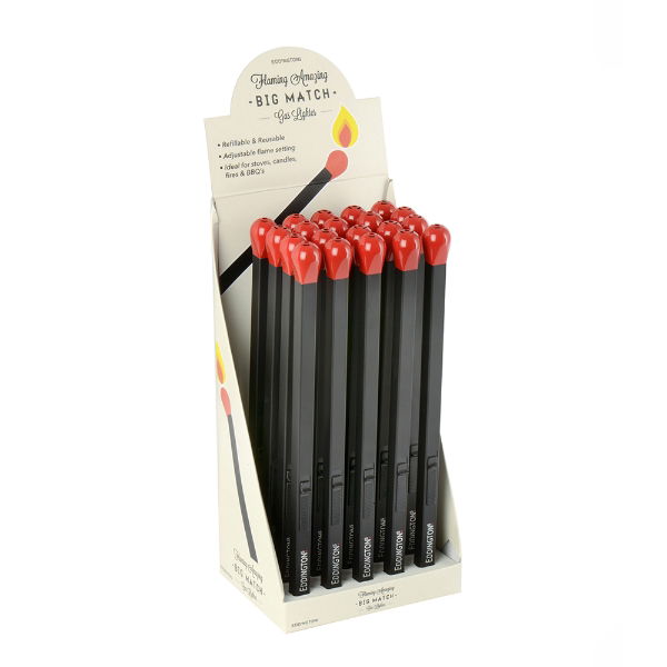 eddingtons LARGE MATCH GAS LIGHTER DISPLAY BLK (20)
